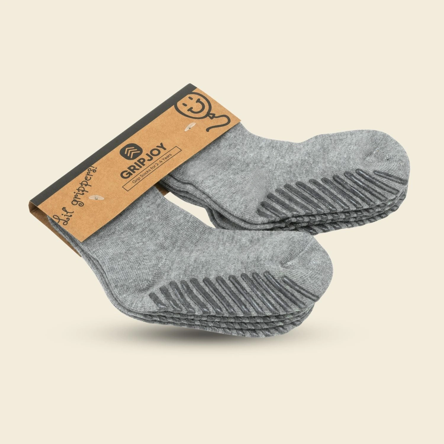 Cozy Grip Crew Socks for Little Feet 4 Pack