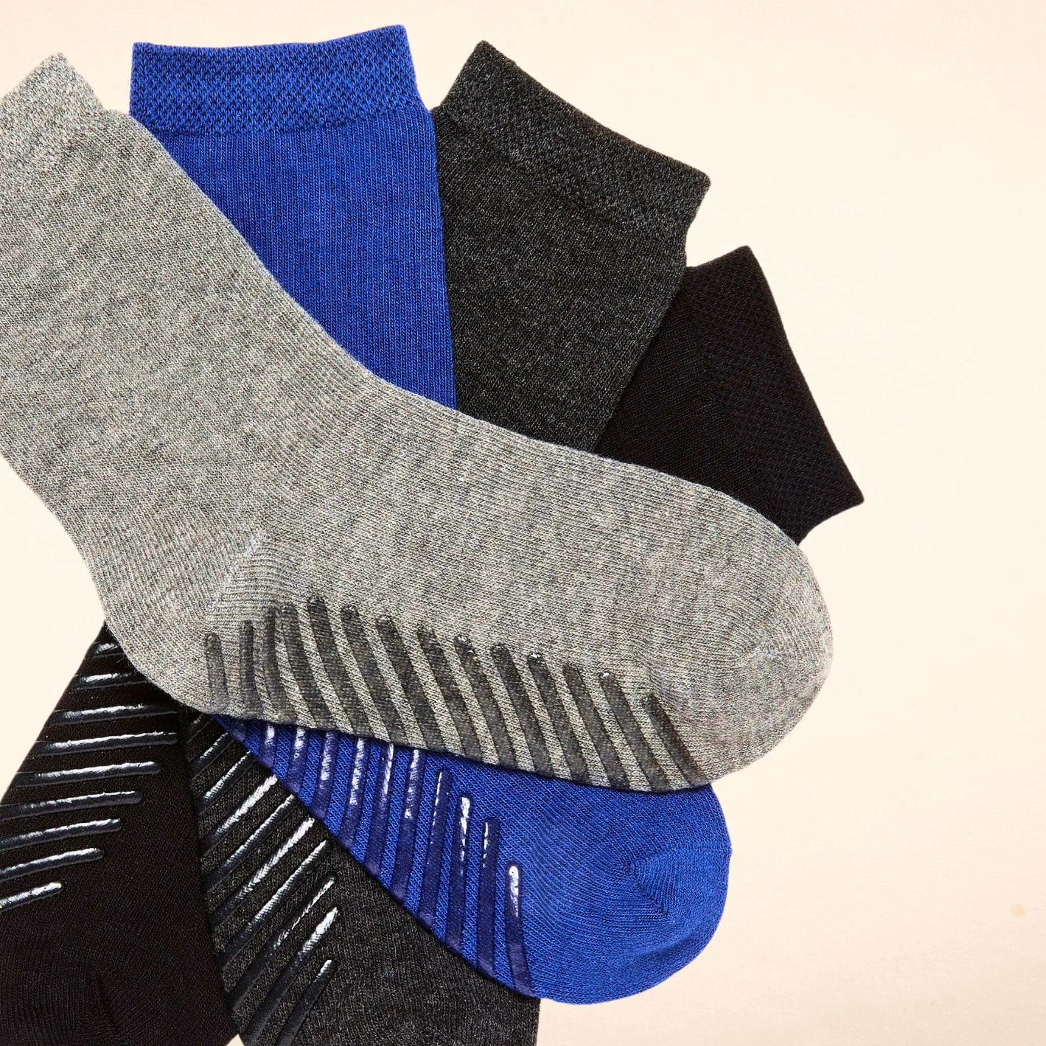 Cozy Crew Grip Socks for Little Adventurers! 4-Pack of Fun Feet!